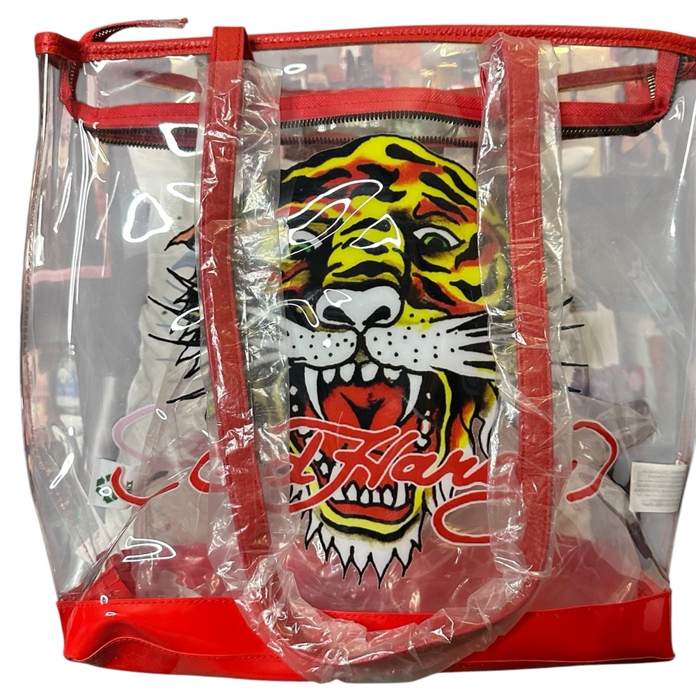 Ed Hardy Bengal Tiger PVC Tote NWT Retails $159 - Picture 2 of 7